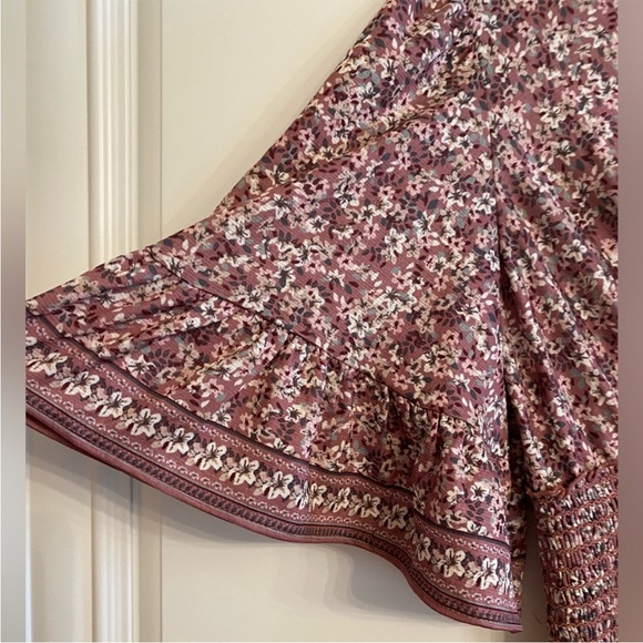 NWOT MAX STUDIO SIZE MEDIUM BOHEMIAN STYLE MINI DRESS in PURPLE and BROWNS - Picture 5 of 7